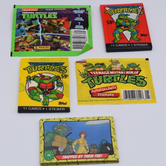 Nickelodeon Teenage Mutant Ninja Turtles Vintage Stickers and Cards by Panini - Picture 1 of 10